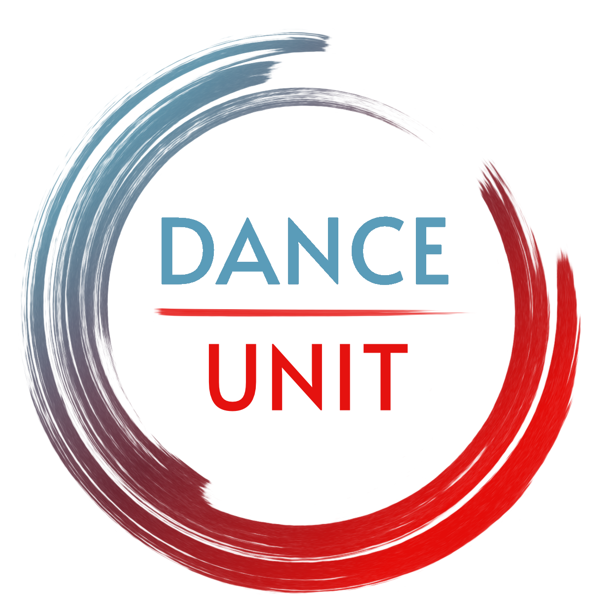 Dance Unit -Logo-rund Blau-Rot